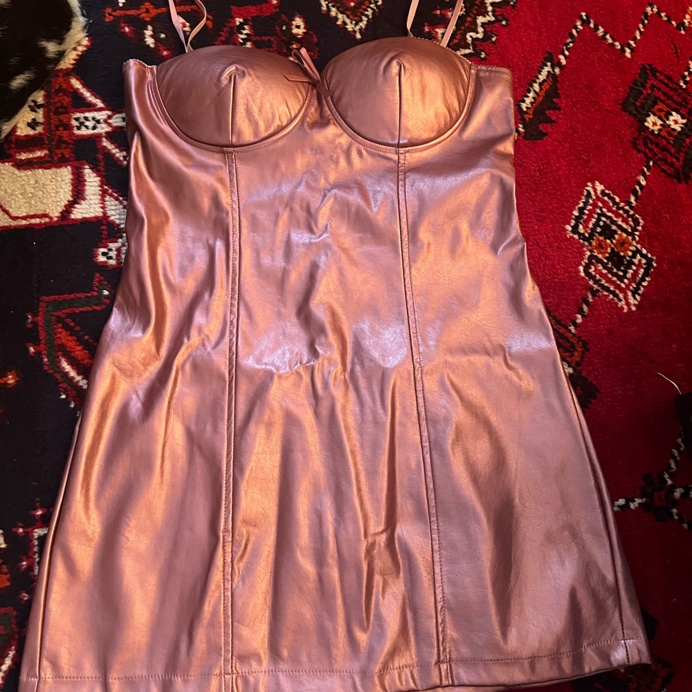 Superdown Pink Satin Chemise with Structured Cups